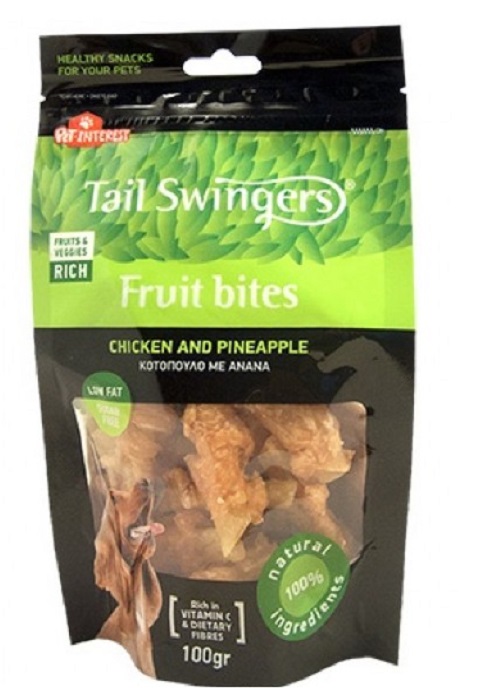 Tail Swingers Fruit bites κοτόπουλο και ανανά 100gr